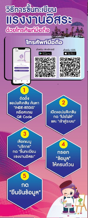 วิธีการขึ้นทะเบียนแรงงานอิสระ
